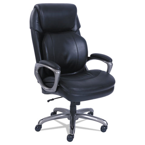 Image of Cosset Big And Tall Executive Chair, Supports Up To 400 Lbs., Black Seat/black Back, Slate Base