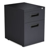 Two-drawer Metal Pedestal File, 14.96w X 19.29d X 21.65h, Charcoal