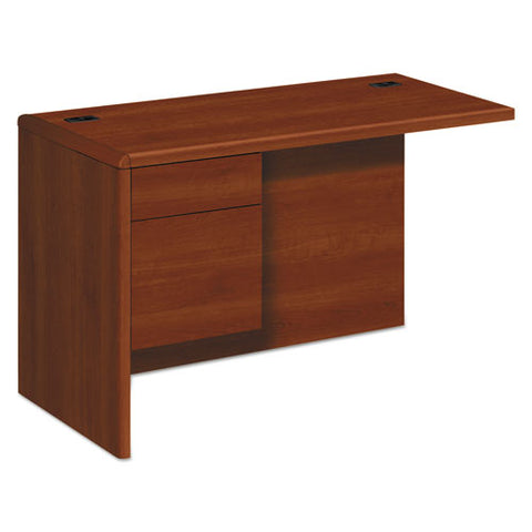 Image of 10700 "l" Workstation Return, Left 3/4 Pedestal, 48w X 24d X 29 1/2h, Cognac