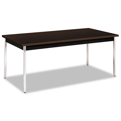 Image of Utility Table, Rectangular, 72w X 36d X 29h, Mocha/black