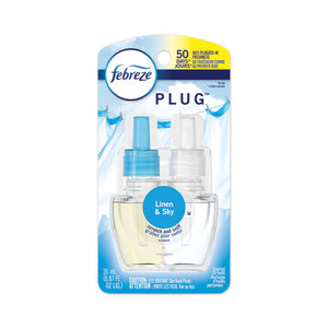 Plug Air Freshener Refills, Linen And Sky, 0.87 Oz, 6/carton