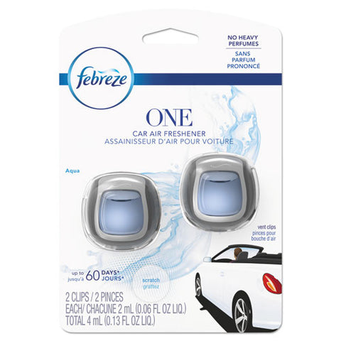 Image of Car Air Freshener, Fresh Water, 2 Ml Clip, 8/carton