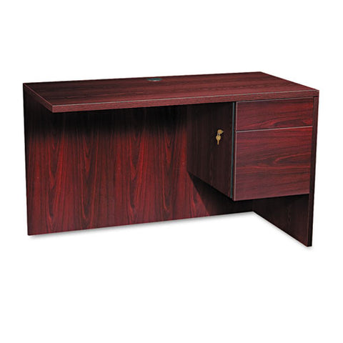 Image of 10500 Series L Workstation Return, 3/4 Height Right Ped, 48w X 24d, Mahogany