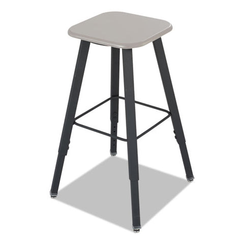 Image of Alphabetter Adjustable-height Student Stool, Supports Up To 250 Lbs., Black Seat/black Back, Black Base