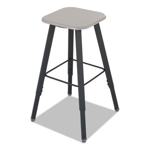 Alphabetter Adjustable-height Student Stool, Supports Up To 250 Lbs., Black Seat/black Back, Black Base