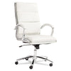 Alera Neratoli High-back Slim Profile Chair, Supports Up To 275 Lbs, White Seat/white Back, Chrome Base