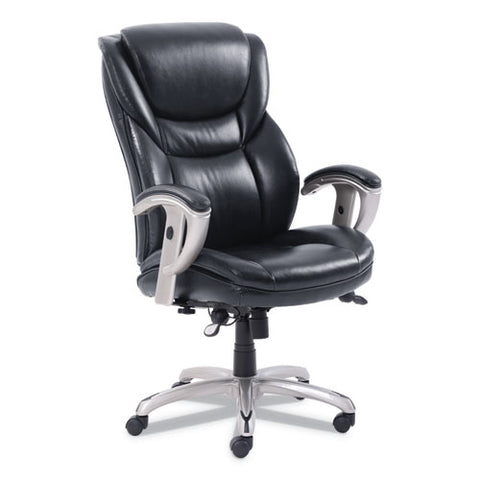 Image of Emerson Executive Task Chair, Supports Up To 300 Lbs., Black Seat/black Back, Silver Base