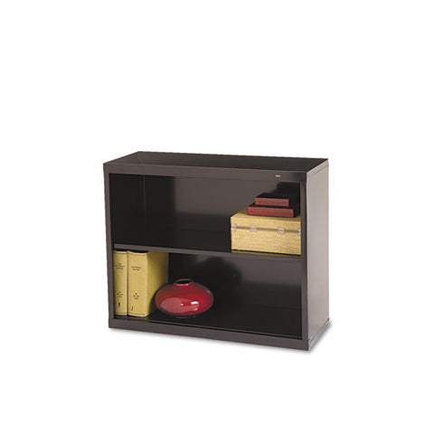 Image of Metal Bookcase, Two-shelf, 34-1/2w X 13-1/2d X 28h, Black