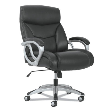 Image of 3-forty-one Big And Tall Chair, Supports Up To 400 Lbs., Black Seat/black Back, Aluminum Base