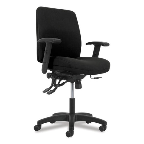 Image of Network Mid-back Task Chair, Supports Up To 250 Lbs., Black Seat/black Back, Black Base