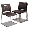 Alera Continental Series Plastic Perforated Back Stack Chair, Charcoal Gray Seat/back, Gunmetal Gray Base, 4/carton