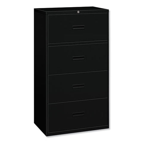 Image of 400 Series Four-drawer Lateral File, 36w X 18d X 52.5h, Black