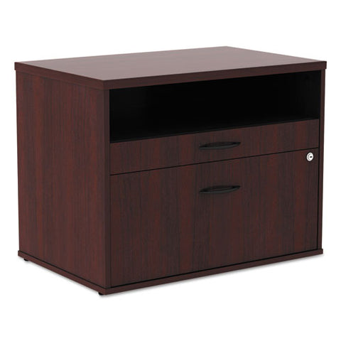 Image of Alera Open Office Series Low File Cabient Credenza, 29.5w X 19.13d X 22.88h, Mahogany