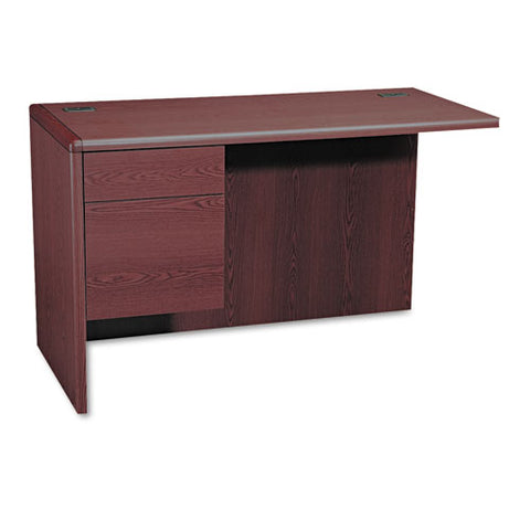 Image of 10700 "l" Workstation Return, Left 3/4 Pedestal, 48w X 24d X 29 1/2h, Mahogany