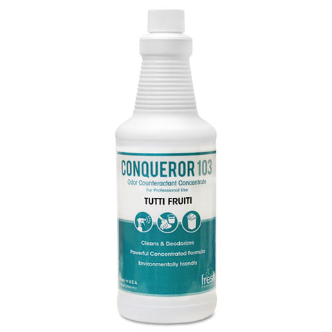 Image of Conqueror 103 Odor Counteractant Concentrate, Tutti-frutti, 32 Oz Bottle, 12/carton