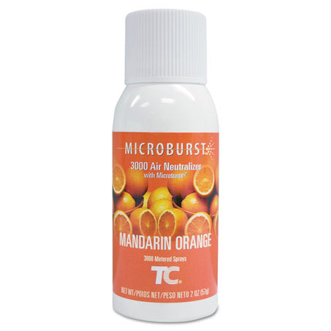 Image of Microburst 3000 Refill, Mandarin Orange, 2 Oz Aerosol, 12/carton