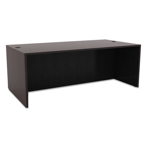 Image of Alera Valencia Series Straight Front Desk Shell, 71w X 35.5d X 29.63h, Espresso