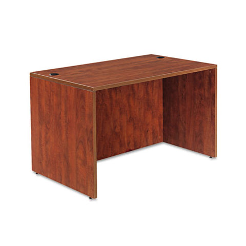 Image of Alera Valencia Series Straight Desk Shell, 47.25w X 29.5d X 29.63h, Medium Cherry