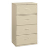 400 Series Four-drawer Lateral File, 36w X 18d X 52.5h, Putty