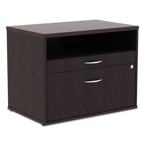 Image of Alera Open Office Series Low File Cabient Credenza, 29.5w X 19.13d X 22.88h, Espresso