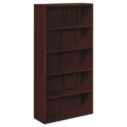 Image of 10500 Series Laminate Bookcase, Five-shelf, 36w X 13-1/8d X 71h, Mahogany