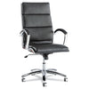 Alera Neratoli High-back Slim Profile Chair, Supports Up To 275 Lbs, Black Seat/black Back, Chrome Base