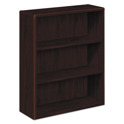 Image of 10700 Series Wood Bookcase, Three Shelf, 36w X 13 1/8d X 43 3/8h, Mahogany