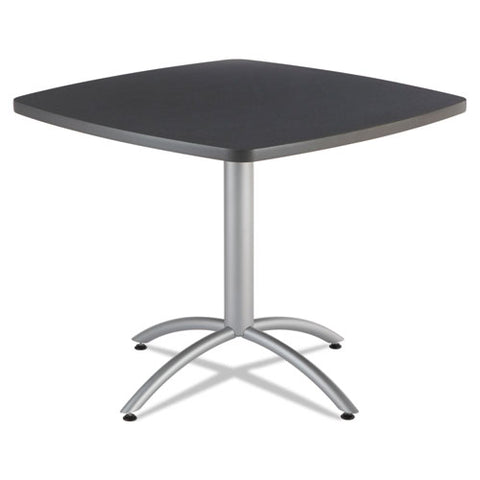 Image of Caféworks Table, 36w X 36d X 30h, Graphite Granite/silver