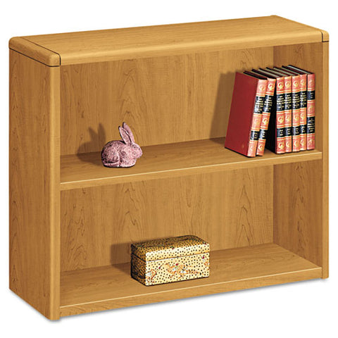 Image of 10700 Series Wood Bookcase, Two Shelf, 36w X 13 1/8d X 29 5/8h, Harvest