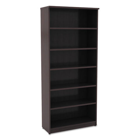 Image of Alera Valencia Series Bookcase, Six-shelf, 31 3/4w X 14d X 80 1/4h, Espresso