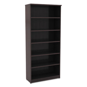 Alera Valencia Series Bookcase, Six-shelf, 31 3/4w X 14d X 80 1/4h, Espresso