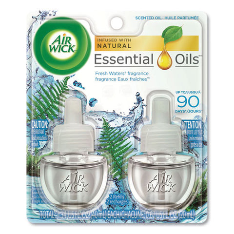 Image of Scented Oil Refill, Fresh Waters, 0.67 Oz, 2/pack, 6 Pack/carton