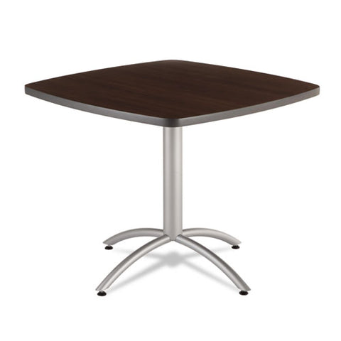 Image of Caféworks Table, 36w X 36d X 30h, Walnut/silver