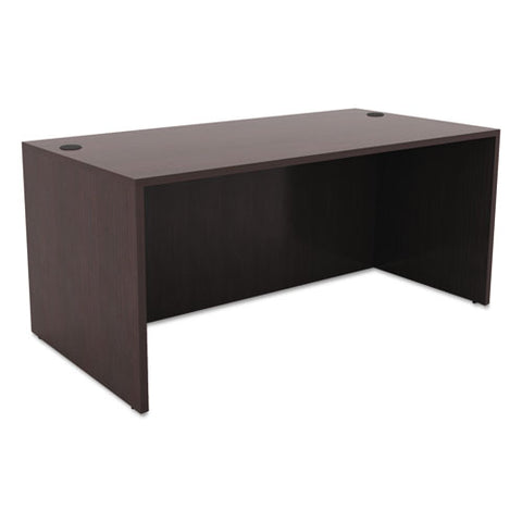 Image of Alera Valencia Series Straight Desk Shell, 59.13w X 29.5d X 29.63h, Espresso