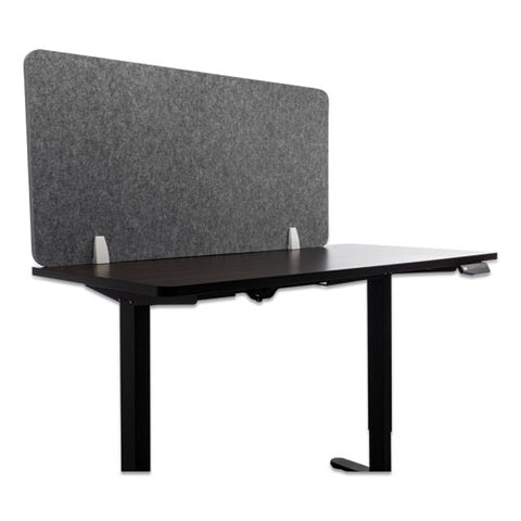 Image of Desk Screen Cubicle Panel And Office Partition Privacy Screen, 47 X 1 X 23.5, Polyester, Gray