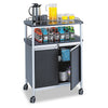 Mobile Beverage Cart, 33.5w X 21.75d X 43h, Black