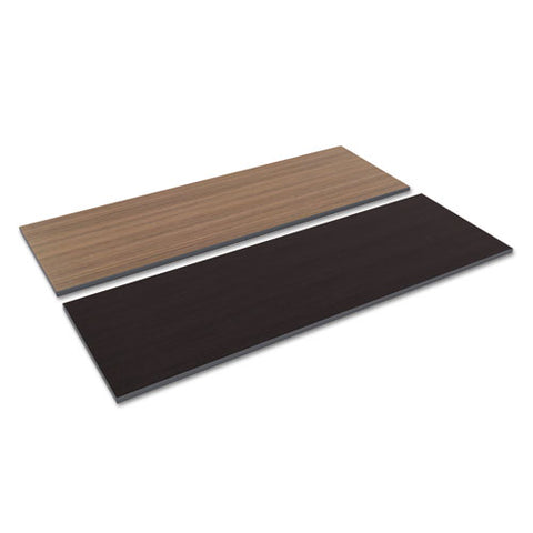 Image of Reversible Laminate Table Top, Rectangular, 71 1/2w X 23 5/8d, Espresso/walnut