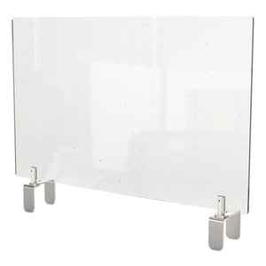 Clear Partition Extender With Attached Clamp, 42 X 3.88 X 18, Thermoplastic Sheeting