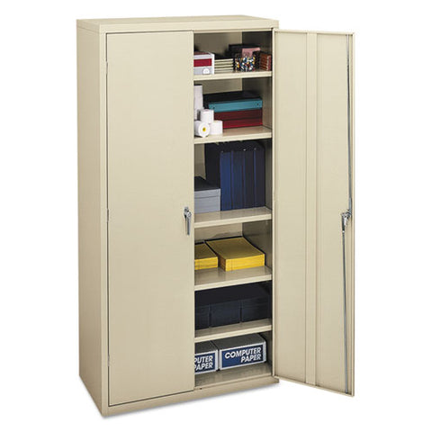 Image of Assembled Storage Cabinet, 36w X 18 1/8d X 71 3/4h, Putty