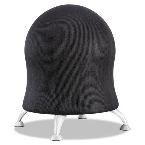 Image of Zenergy Ball Chair, Black Seat/black Back, Silver Base