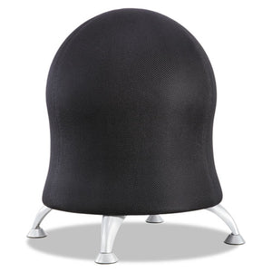 Zenergy Ball Chair, Black Seat/black Back, Silver Base