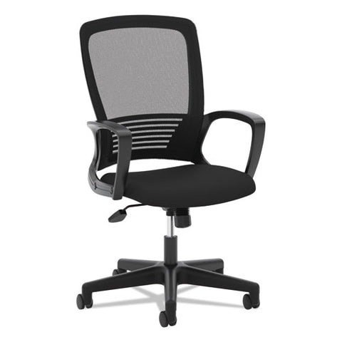 Image of Hvl525 Mesh High-back Task Chair, Supports Up To 250 Lbs., Black Seat/black Back, Black Base