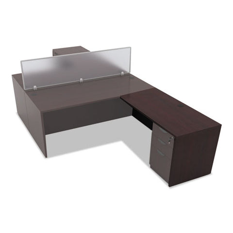 Image of Alera Valencia Series Reversible Return/bridge Shell, 47 1/4w X 23 5/8d X 29 1/2h, Mahogany