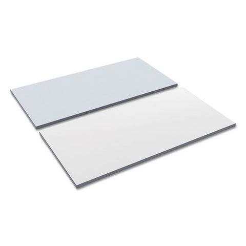 Image of Reversible Laminate Table Top, Rectangular, 47 5/8w X 23 5/8d, White/gray