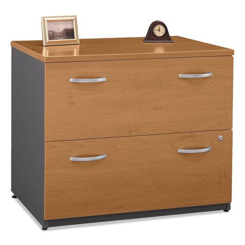 Image of Series C Collection 2 Drawer 36w Lateral File (assembled), 35.75w X 23.38d X 29.88h, Natural Cherry