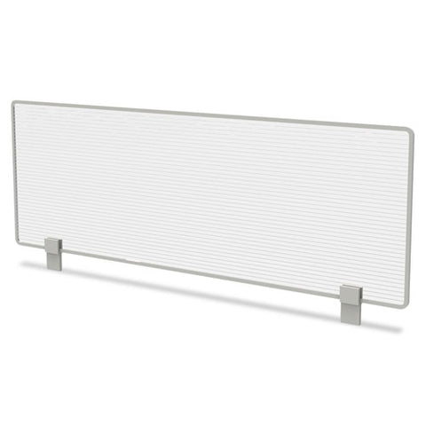 Image of Trento Line Dividing Panel, Polycarbonate, 47.13w X 1.75d X 15.5h, Translucent