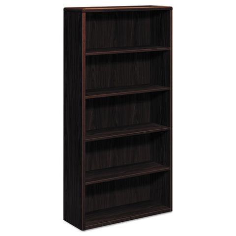 Image of 10700 Series Wood Bookcase, Five Shelf, 36w X 13 1/8d X 71h, Mahogany