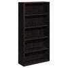 10700 Series Wood Bookcase, Five Shelf, 36w X 13 1/8d X 71h, Mahogany