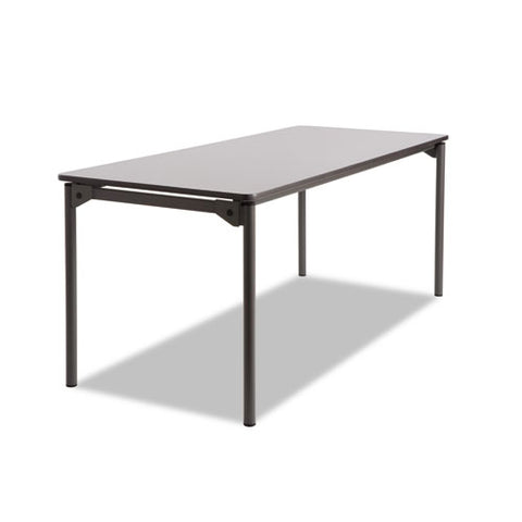 Image of Maxx Legroom Rectangular Folding Table, 72w X 30d X 29-1/2h, Gray/charcoal