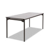 Maxx Legroom Rectangular Folding Table, 72w X 30d X 29-1/2h, Gray/charcoal